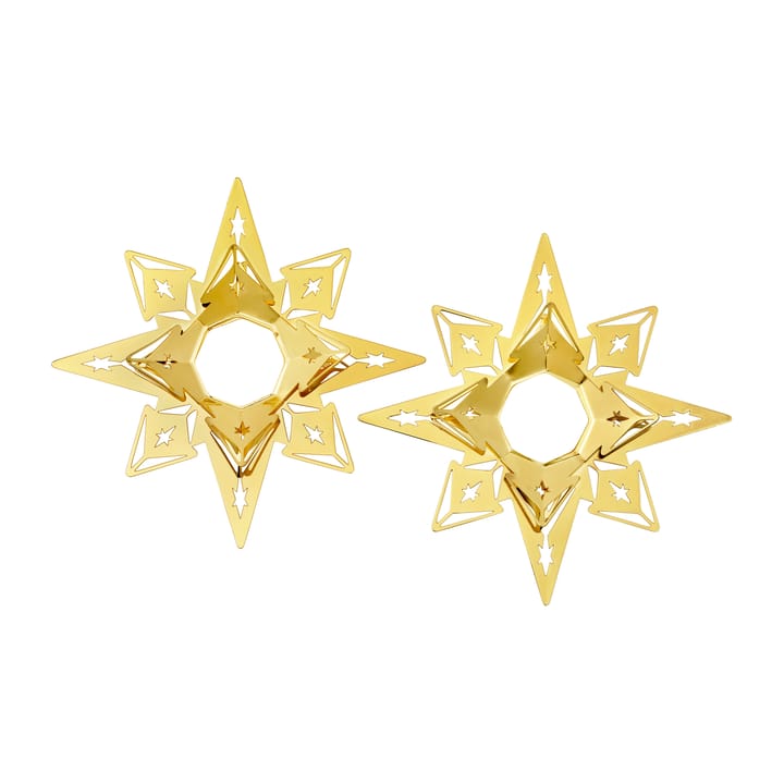 Karen Blixen kynttilämansetti tähti 3 cm 2-pack, Kullattu Rosendahl