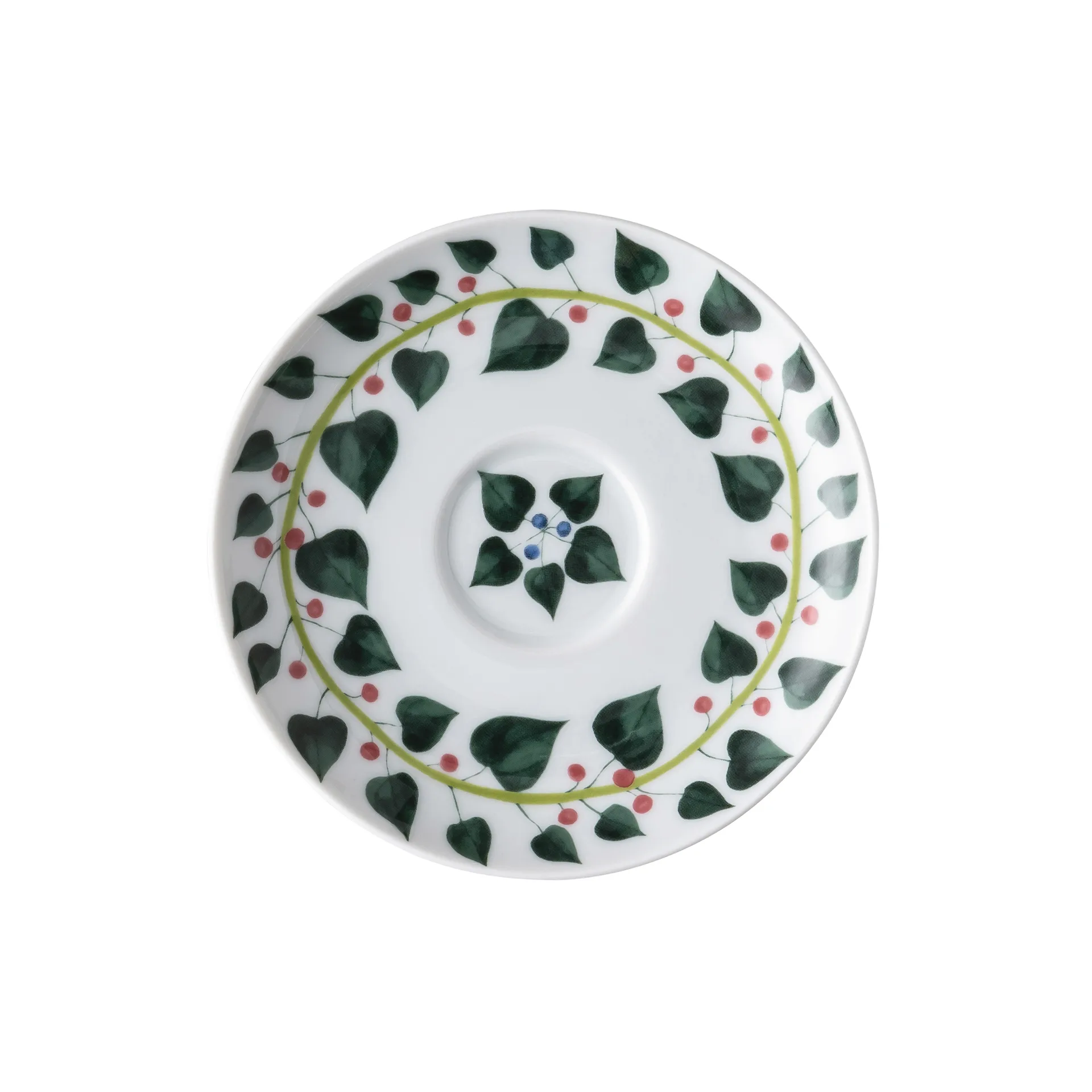 Magic Garden Foliage -espressokupin aluslautanen 12 cm, Valkoinen-vihreä Rosenthal