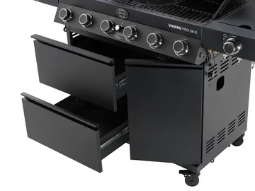 Videro PRO G6-S Vario+ kaasugrilli - Mattamusta - Rösle