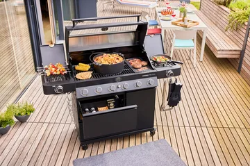 Videro PRO G6-S Vario+ kaasugrilli - Mattamusta - Rösle