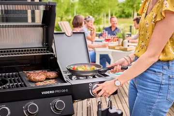 Videro PRO G6-S Vario+ kaasugrilli - Mattamusta - Rösle