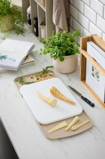 Separa-leikkuulauta tarjottimilla - Humus, 39×26 cm - Rosti