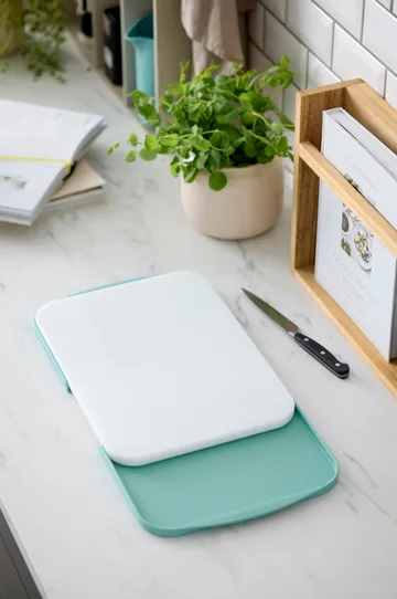 Separa-leikkuulauta tarjottimilla - Nordic green, 39×26 cm - Rosti