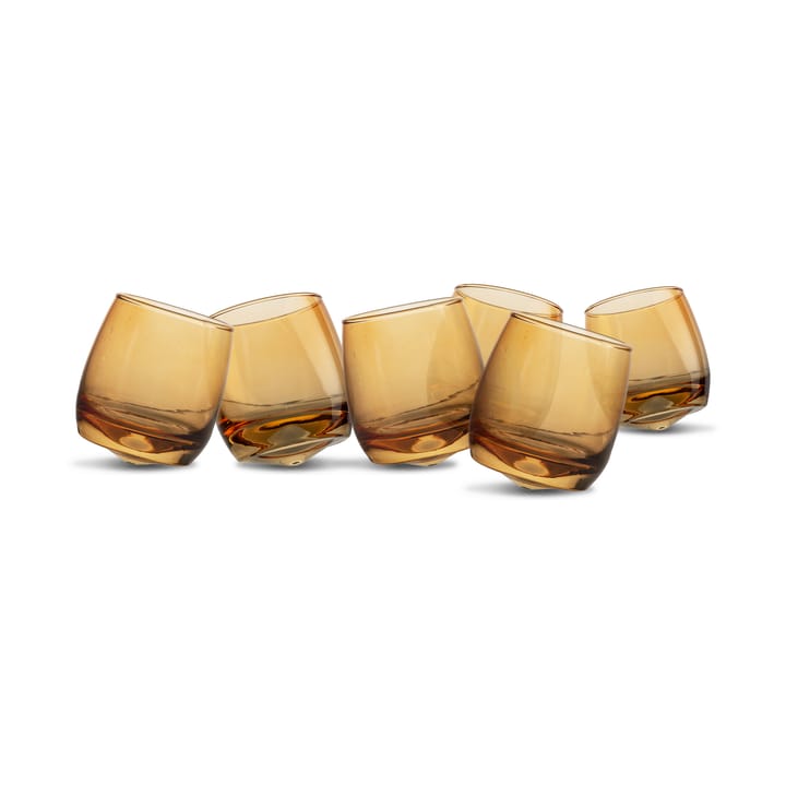 Sagaform lasit pyöristetyllä pohjalla 30 cl 6-pack. - Amber - Sagaform
