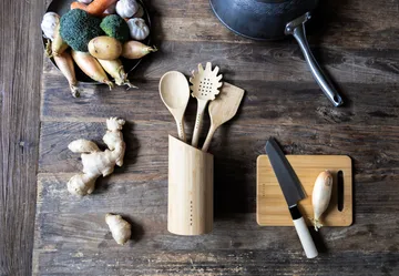 Satake työvälineet ja työvälineteline - Bambu, 4 osaa - Satake