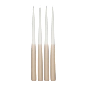 Affinity antiikkikynttilä kaksivärinen 4-pakkaus 32 cm - White-sand - Scandi Essentials