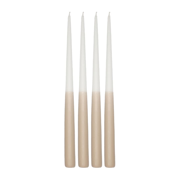 Affinity antiikkikynttilä kaksivärinen 4-pakkaus 32 cm - White-sand - Scandi Essentials