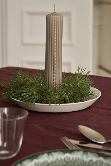 Awaiting kalenterikynttilä - Pellava, 25 cm - Scandi Essentials
