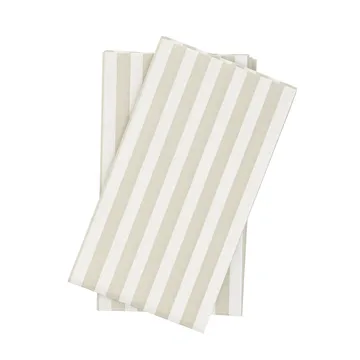Bold Stripe paperiservetti - Valkoinen–beige, 15-pack, 33x40 cm - Scandi Essentials