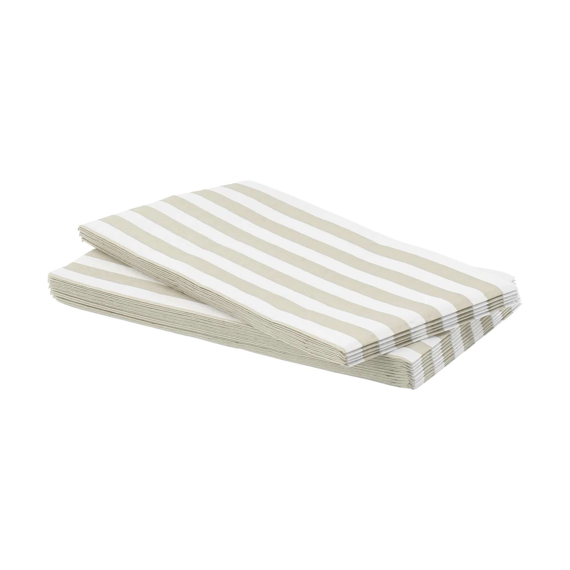 Bold Stripe paperiservetti, Valkoinen–beige, 15-pack, 33x40 cm Scandi Essentials