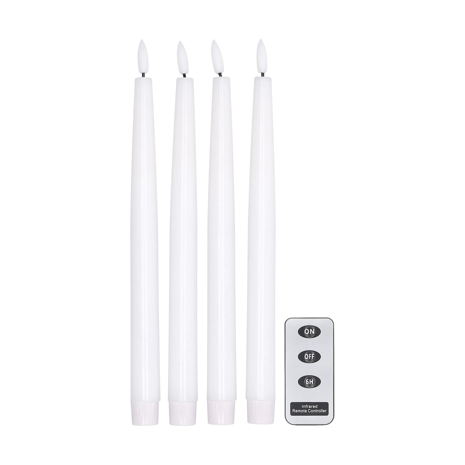 Bright LED-kynttilä 28,5 cm 4-pakkaus kaukosäätimellä, Valkoinen Scandi Essentials