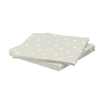 Fine Dots paperiservetti - Valkobeige, 20-pack, 33x33 cm - Scandi Essentials