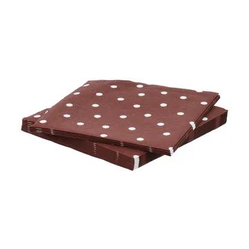 Fine Dots paperiservetti - Viininpunainen-valkoinen, 20‑pakkaus, 33x33 cm - Scandi Essentials