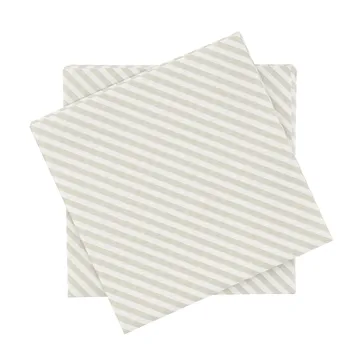 Hienoraitainen paperiservetti - Valkobeige, 20-pack, 33x33 cm - Scandi Essentials