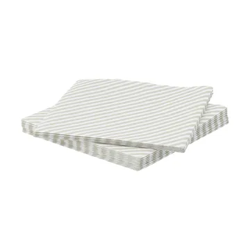 Hienoraitainen paperiservetti - Valkobeige, 20-pack, 33x33 cm - Scandi Essentials