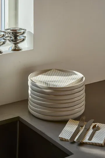 Hienoraitainen paperiservetti - Valkobeige, 20-pack, 33x33 cm - Scandi Essentials