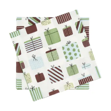 Lahja paperiservietti - Monivärinen, 20‑pakkaus, 33x33 cm - Scandi Essentials