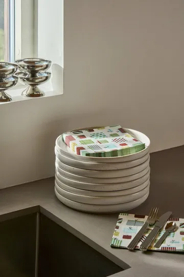 Lahja paperiservietti - Monivärinen, 20‑pakkaus, 33x33 cm - Scandi Essentials