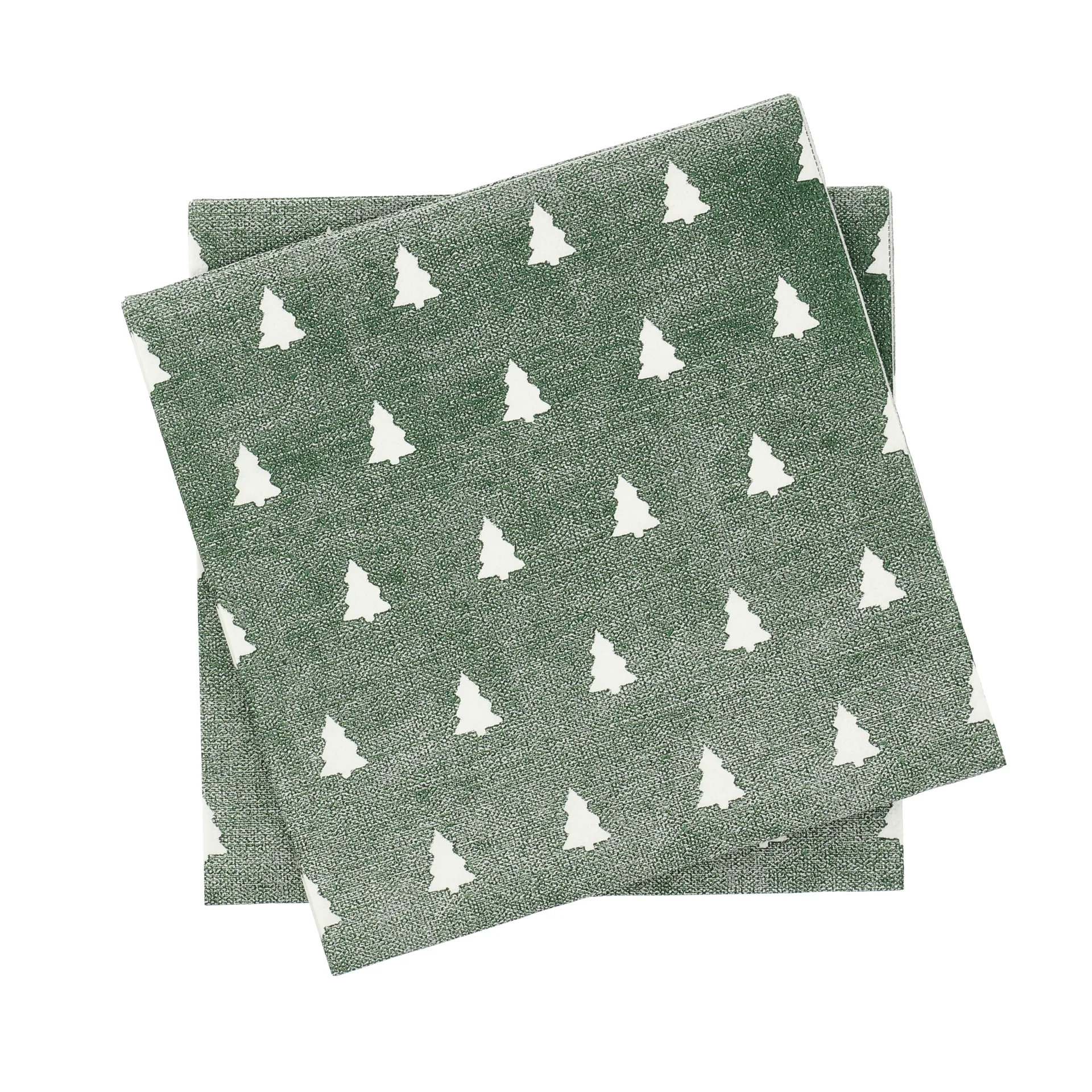 Linen trees -lautasliina 33 x 33 cm 20-pakkaus, Vihreä-valkoinen Scandi Essentials
