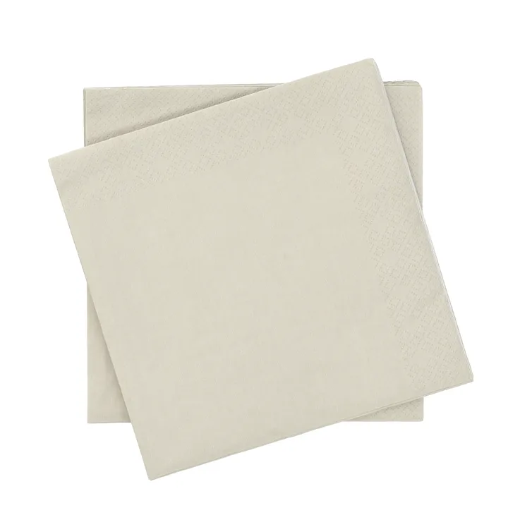 Plain paperiservetti - Beige, 20 kappaletta, 40x40 cm - Scandi Essentials