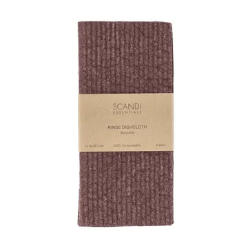 Rinse tiskirätti - Burgundy, 2 kappaletta - Scandi Essentials