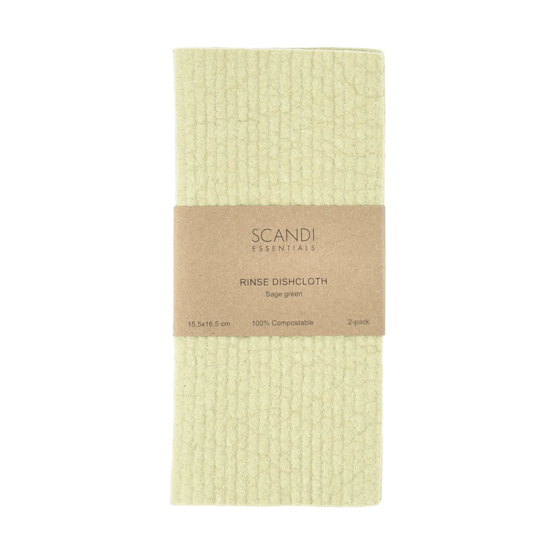 Rinse tiskirätti, Salvianvihreä, 2-pack Scandi Essentials