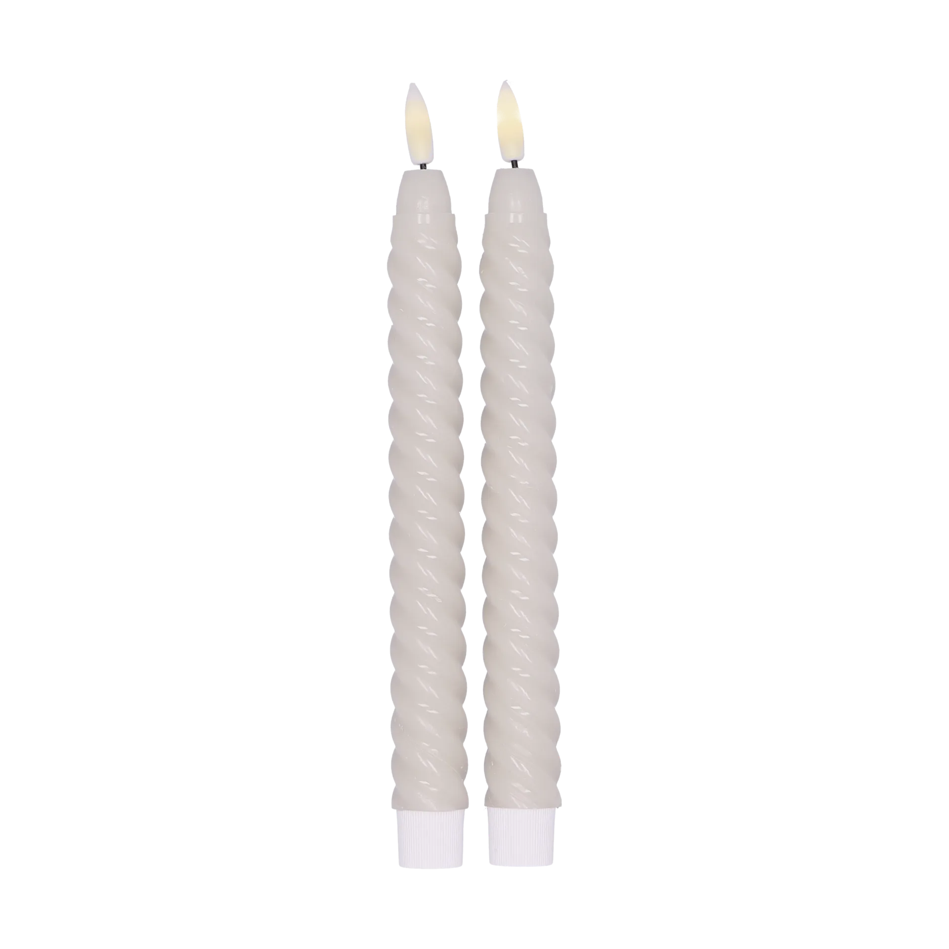 Twisted LED-kynttilä 25 cm 2-pakkaus, Beige Scandi Essentials