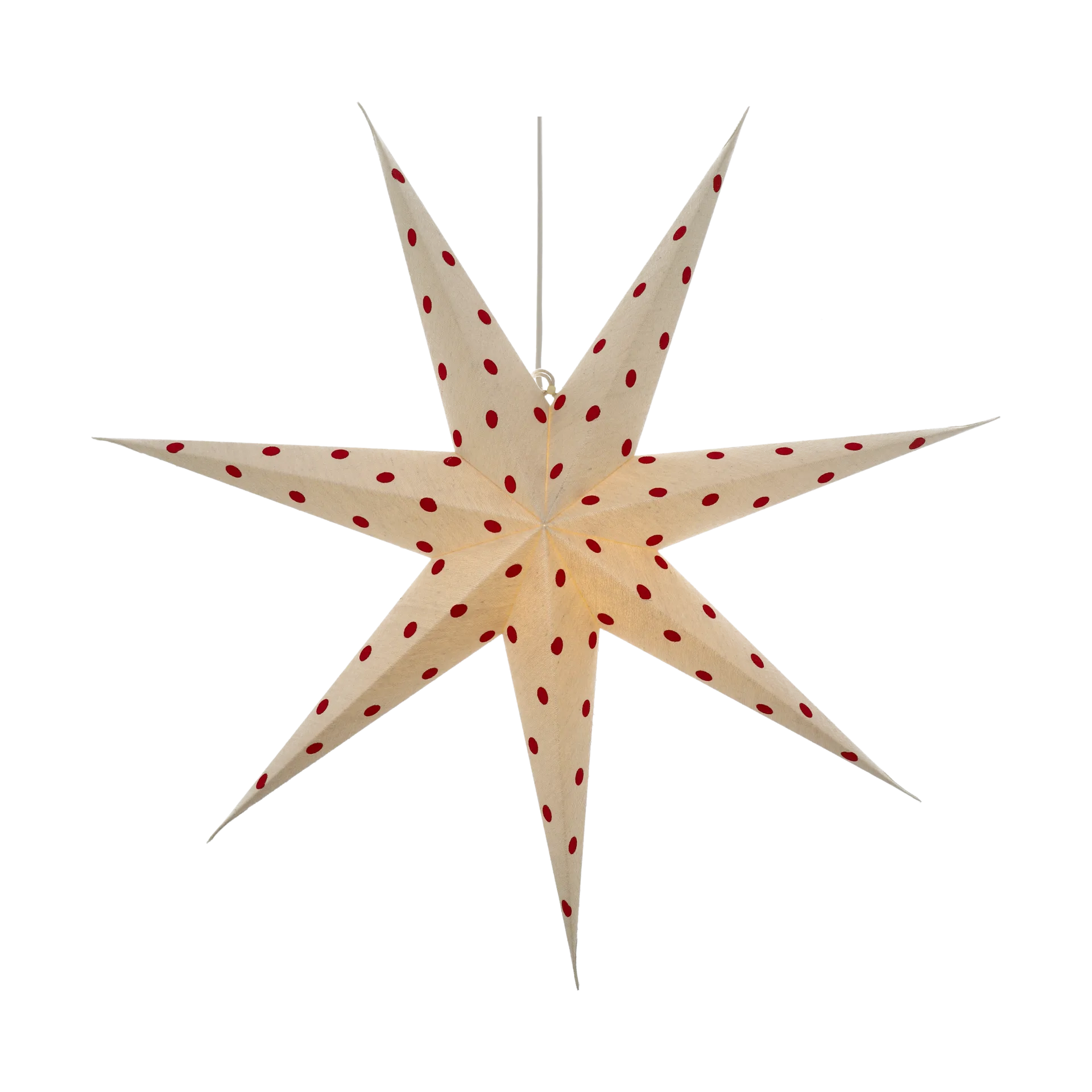 Bare adventtitähti valkoinen-punaiset pisteet, 80 cm Scandi Living