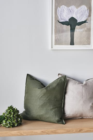 Calm tyynyliina pellava 50x50 cm - Forest Green - Scandi Living