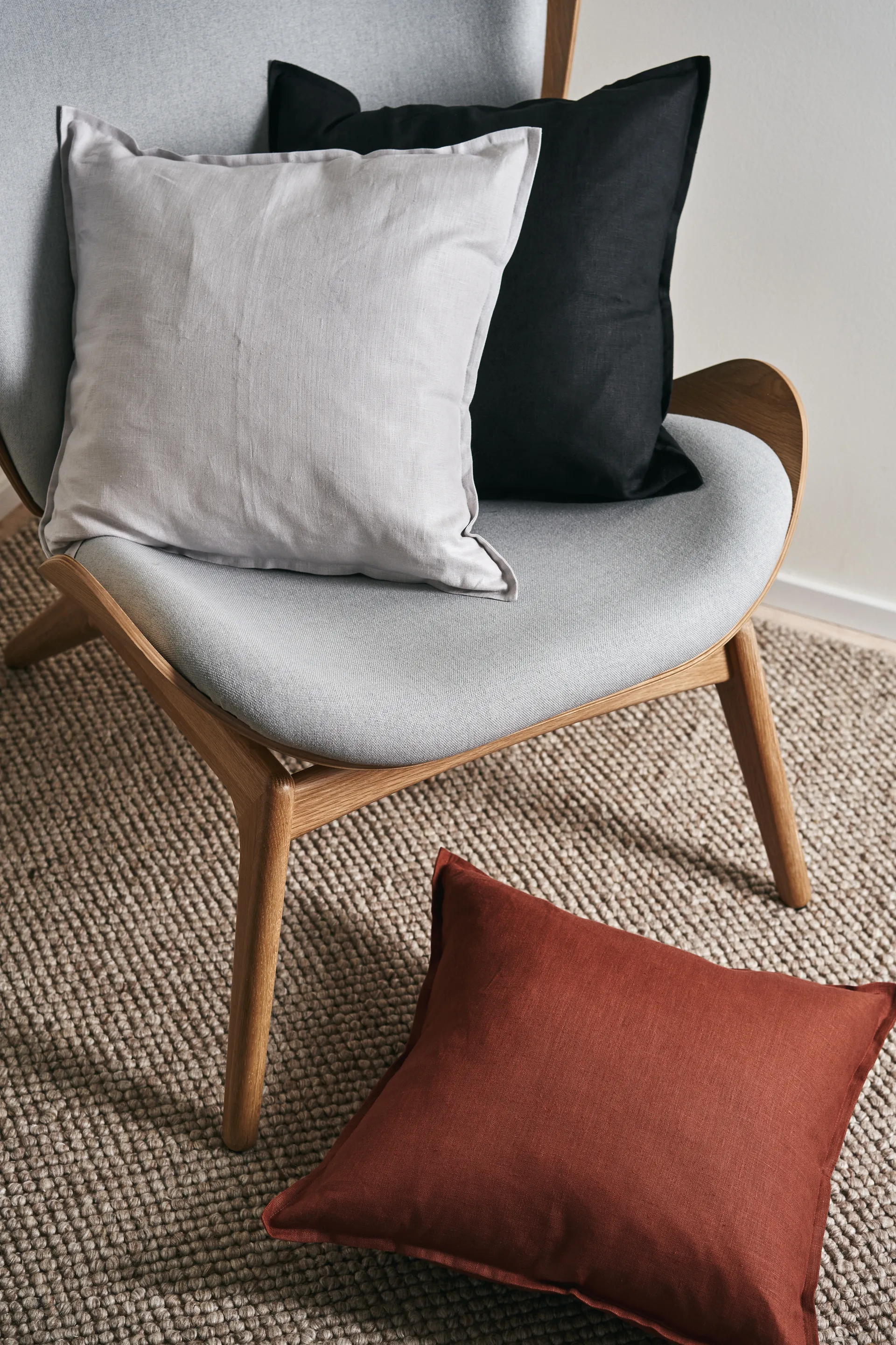 Calm tyynyliina pellava 50x50 cm, Icy Grey Scandi Living