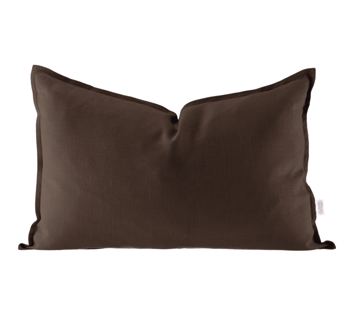 Calm tyynynpäällinen pellava 40 x 60 cm - Chocolate Brown - Scandi Living