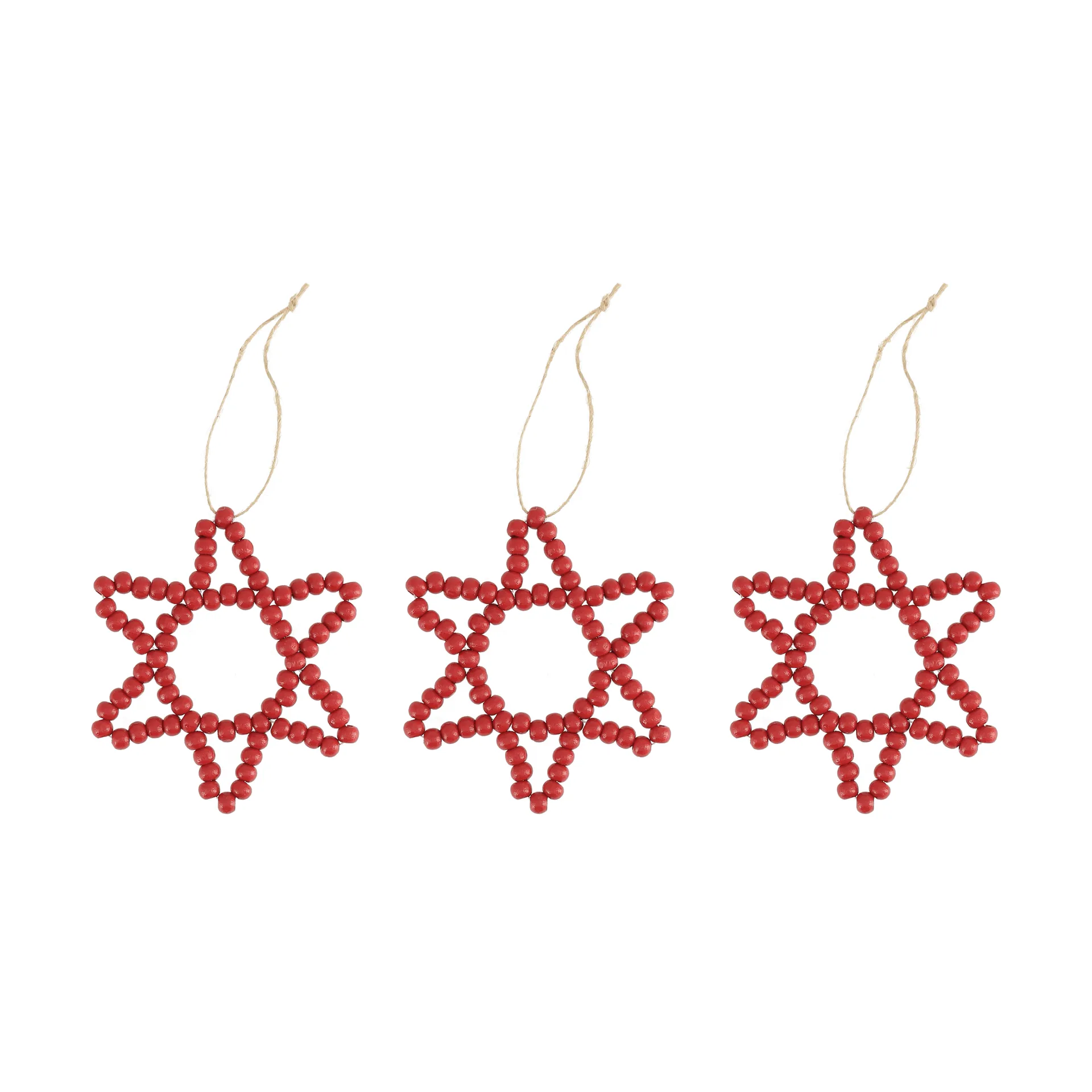 Craft joulukuusenkoriste tähti 3-pack, Punainen Scandi Living