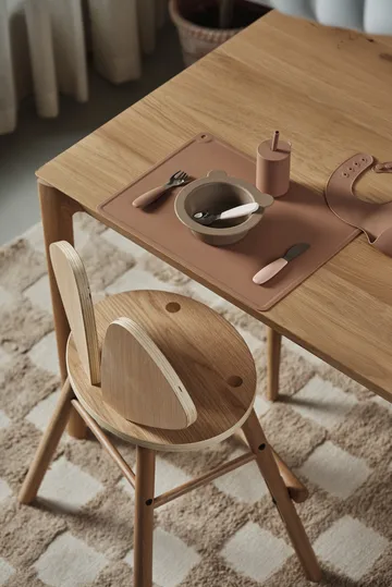 Dine silikoninen aterinsetti, 3 osaa - Poskipuna - Scandi Living