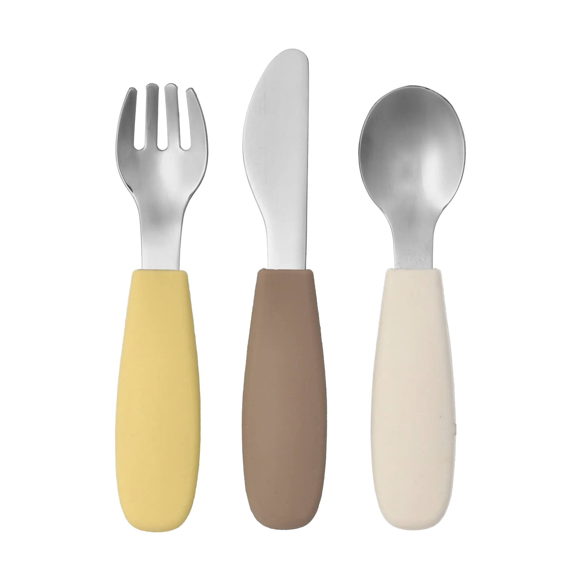 Dine silikoninen aterinsetti, 3 osaa, Taupe Scandi Living