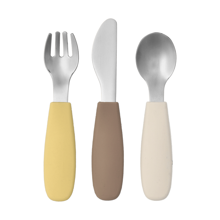 Dine silikoninen aterinsetti, 3 osaa - Taupe - Scandi Living