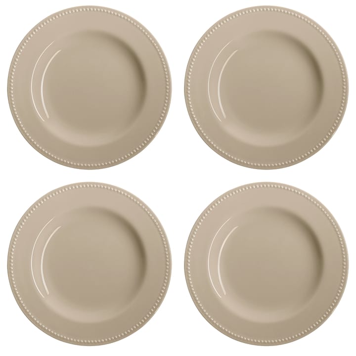 Dots lautanen 28 cm 4-pakkaus - Beige - Scandi Living