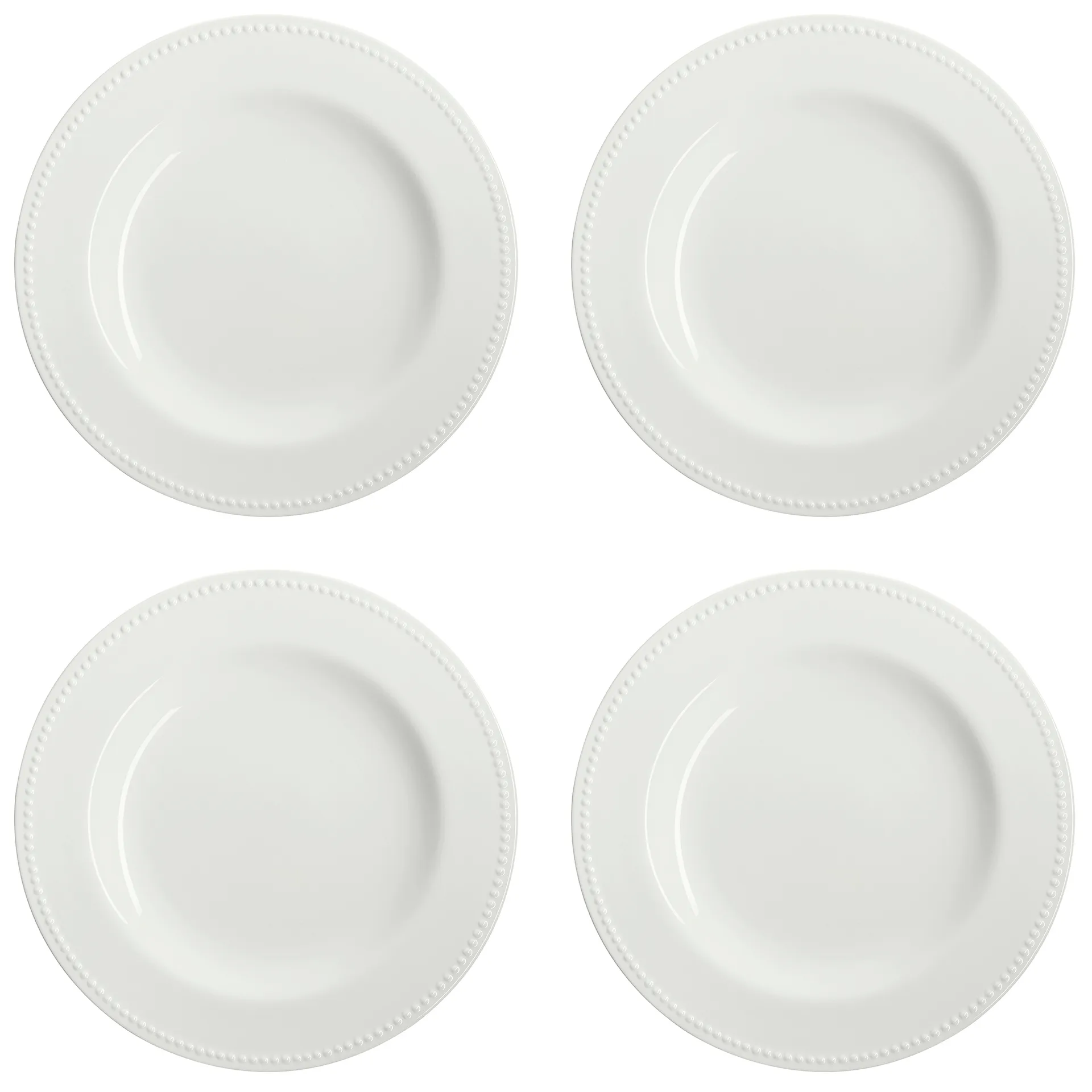Dots lautanen 28 cm 4-pakkaus, Kermanvalkoinen Scandi Living