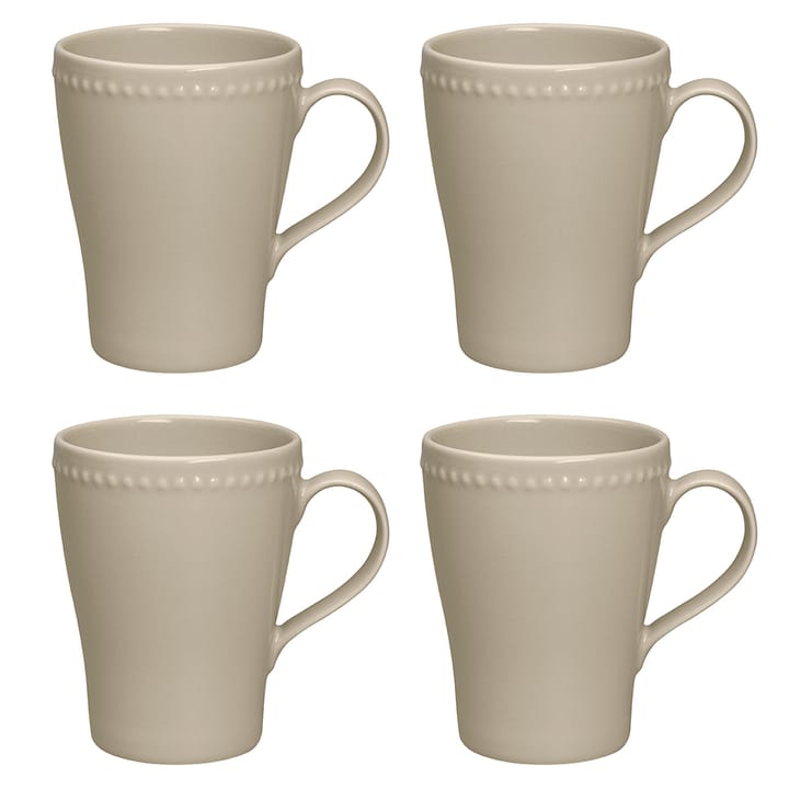 Dots muki 35 cl 4-pakkaus - beige - Scandi Living