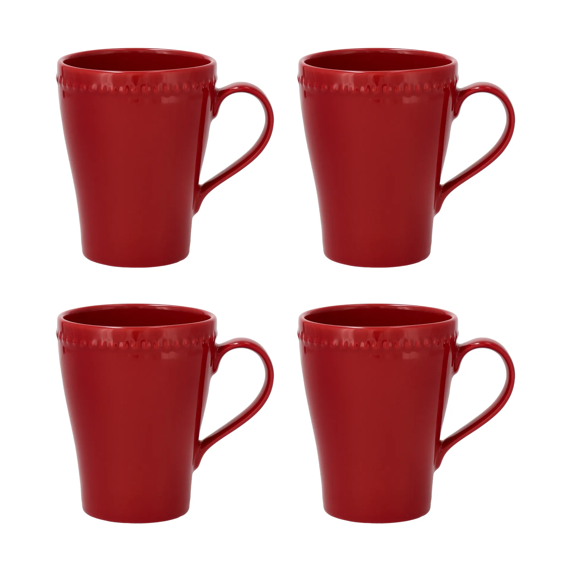 Dots muki 35 cl 4-pakkaus, Punainen Scandi Living