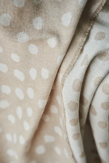 Droplets puuvillapeite 130 x 185 cm - Beige - Scandi Living