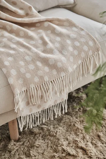 Droplets puuvillapeite 130 x 185 cm - Beige - Scandi Living