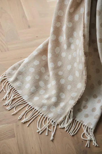 Droplets puuvillapeite 130 x 185 cm - Beige - Scandi Living