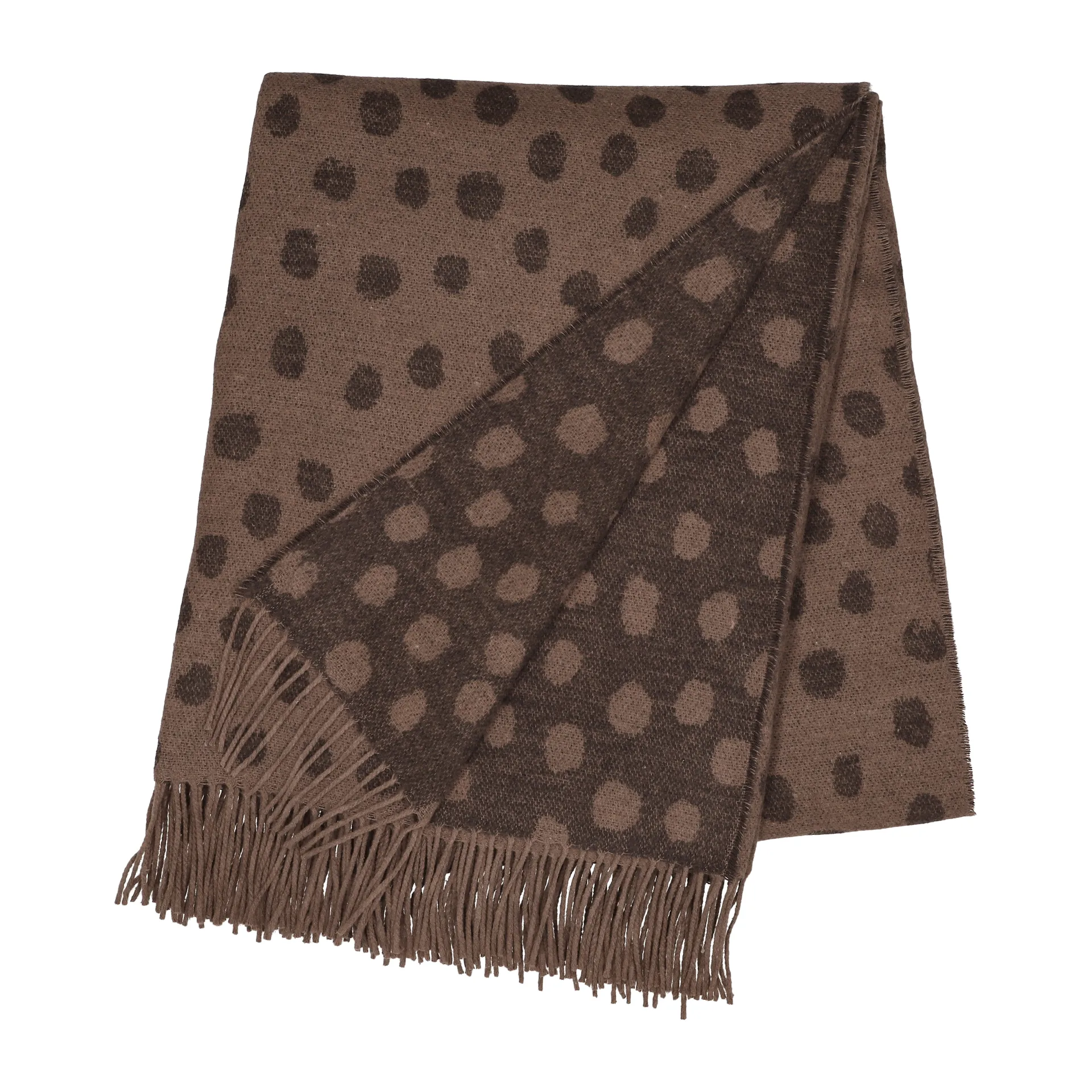 Droplets puuvillapeite 130 x 185 cm, Ruskea Scandi Living