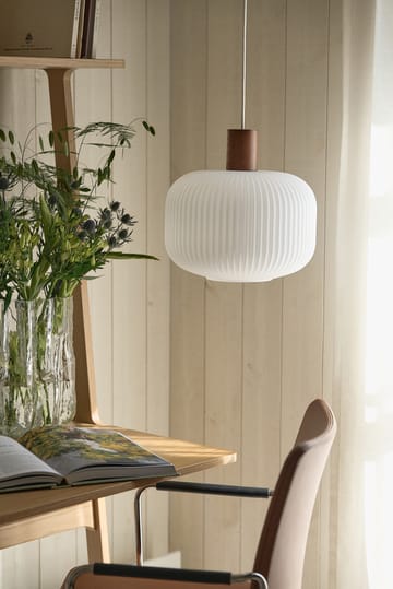 Fair kattovalaisin Ø 30 cm - Huurrelasi-tummaksi petsattu saarni - Scandi Living