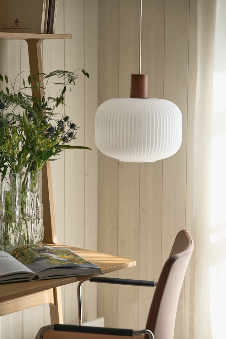 Fair kattovalaisin Ø 30 cm, Huurrelasi-tummaksi petsattu saarni Scandi Living