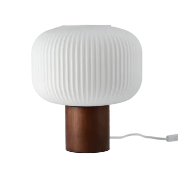 Fair pöytävalaisin 34,5 cm - Huurrelasi-tummaksi petsattu saarni - Scandi Living