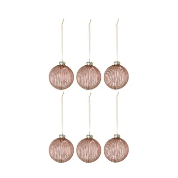 Holiday joulukuusenpallo 6 kpl - Rose gold - Scandi Living