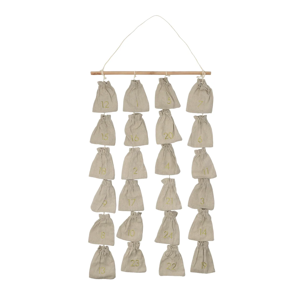 Scandi Living Joyful adventtikalenteri 75 cm Beige