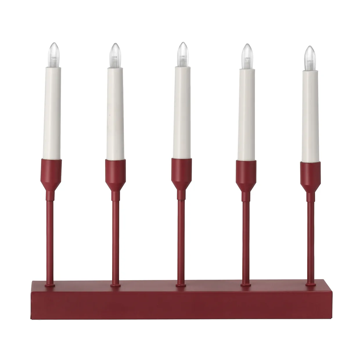 Scandi Living Kindle kannettava adventtikynttelikkö 30 cm. Tummanpunainen