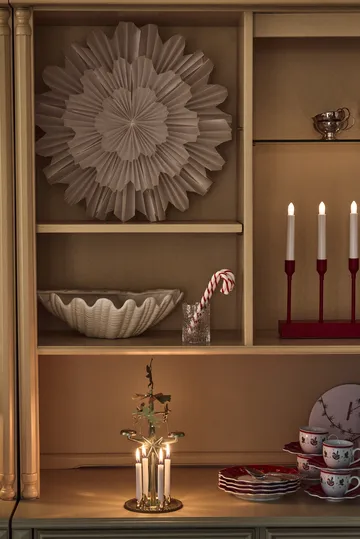 Kindle kannettava adventtikynttelikkö 30 cm. - Tummanpunainen - Scandi Living